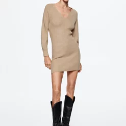 Mango Puffed Sleeves Knit Dress -Mango popular store mango 3043 2861036 6