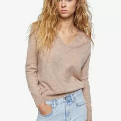 Mango V-Neck Wool Sweater