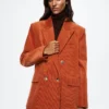 Mango Corduroy Suit Jacket -Mango popular store mango 3053 8624926 1