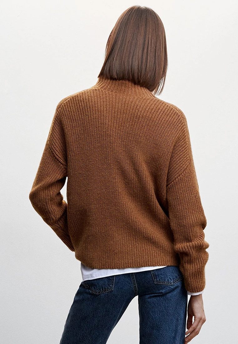 Mango High Collar Ribbed Knit Sweater 4 Mango High Collar Ribbed Knit Sweater - Image 2
