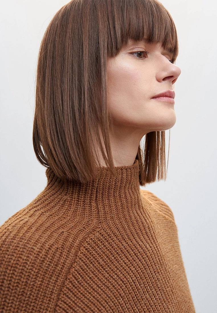 Mango High Collar Ribbed Knit Sweater 6 Mango High Collar Ribbed Knit Sweater - Image 4