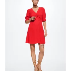 Mango Ruched Detail Dress -Mango popular store mango 3075 8287426 5