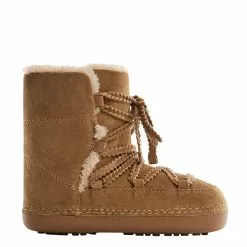 Mango Lace-Up Sheepskin Boots