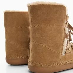 Mango Lace-Up Sheepskin Boots -Mango popular store mango 3082 5832636 3