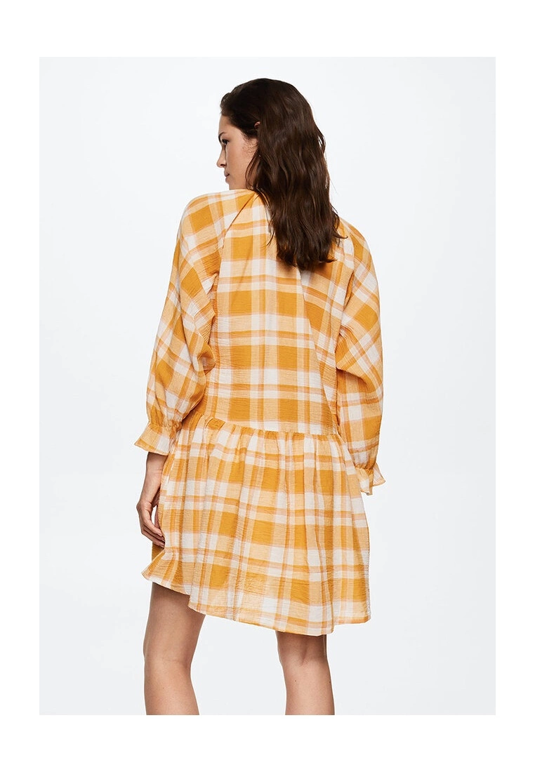 Mango Checked Cotton Dress 4 Mango Checked Cotton Dress - Image 2