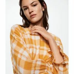 Mango Checked Cotton Dress 11 Mango Checked Cotton Dress -Mango popular store mango 3092 5087426 3