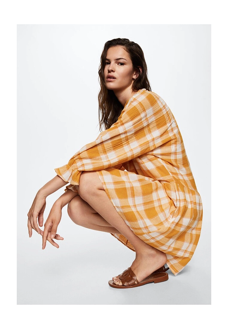 Mango Checked Cotton Dress 7 Mango Checked Cotton Dress - Image 5