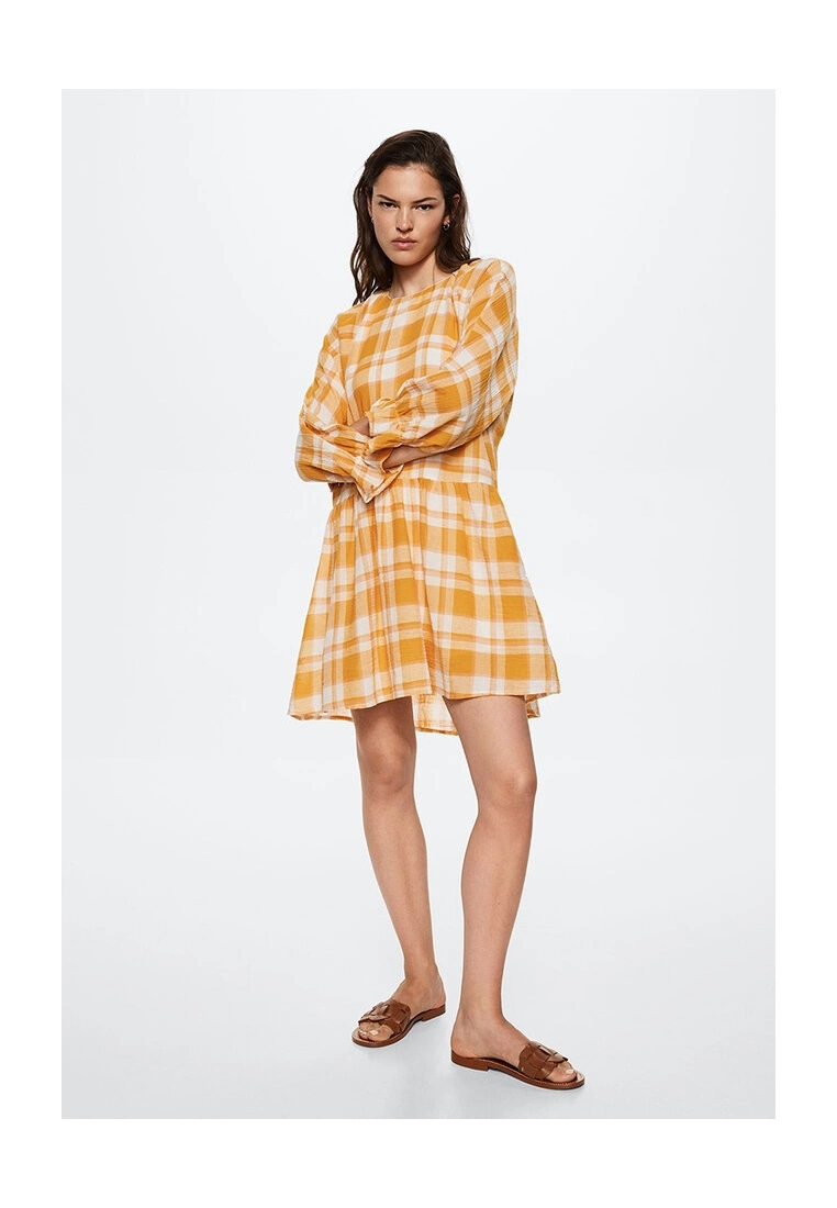 Mango Checked Cotton Dress 8 Mango Checked Cotton Dress - Image 6
