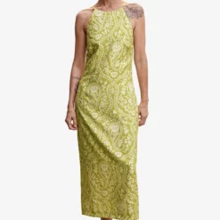 Mango Printed Halter Gown