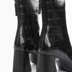 Mango Croc-Effect Ankle Boots -Mango popular store mango 3103 6532636 3