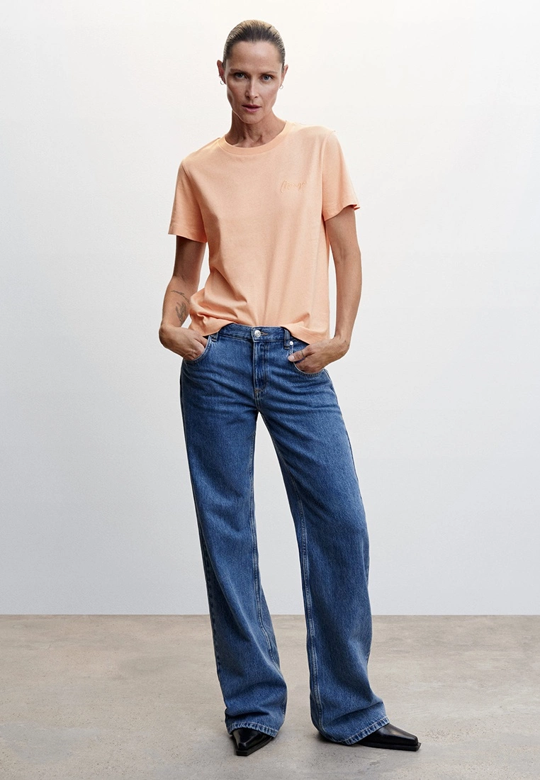 Mango Rounded Neck Cotton T-Shirt 6 Mango Rounded Neck Cotton T-Shirt - Image 4