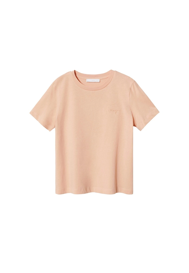Mango Rounded Neck Cotton T-Shirt 8 Mango Rounded Neck Cotton T-Shirt - Image 6