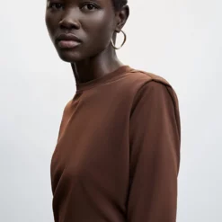 Mango Short Sleeve Dress With Shoulder Pads -Mango popular store mango 3110 3262636 3