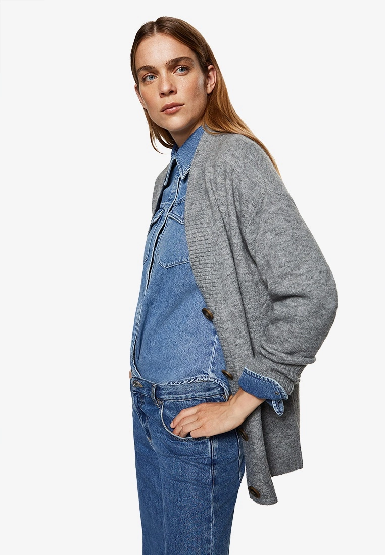 Mango Oversized Cardigan With Buttons 3 Mango Oversized Cardigan With Buttons