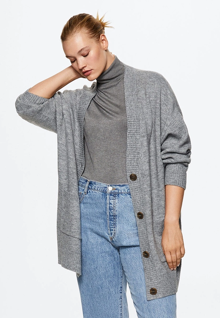 Mango Oversized Cardigan With Buttons 4 Mango Oversized Cardigan With Buttons - Image 2
