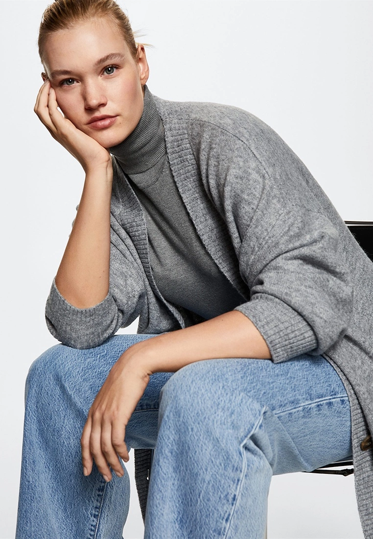 Mango Oversized Cardigan With Buttons 9 Mango Oversized Cardigan With Buttons - Image 7