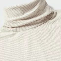 Mango Ribbed High Neck T-Shirt -Mango popular store mango 3128 1732636 5