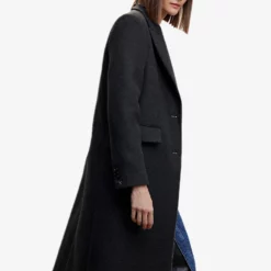 Mango Buttoned Wool Coat