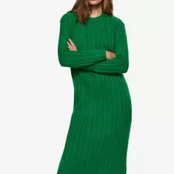Mango Ribbed Midi Dress