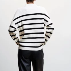Mango Striped Rib Sweater -Mango popular store mango 3178 9632636 3