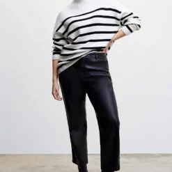 Mango Striped Rib Sweater -Mango popular store mango 3179 9632636 8