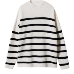 Mango Striped Rib Sweater -Mango popular store mango 3179 9632636 9