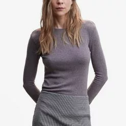 Mango Textured Knit T-Shirt