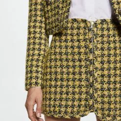 Mango Tweed Zipper Skirt -Mango popular store mango 3194 2042236 3