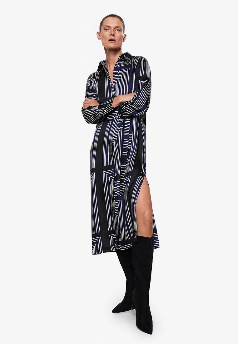 Mango Geometric Print Midi Dress 3 Mango Geometric Print Midi Dress