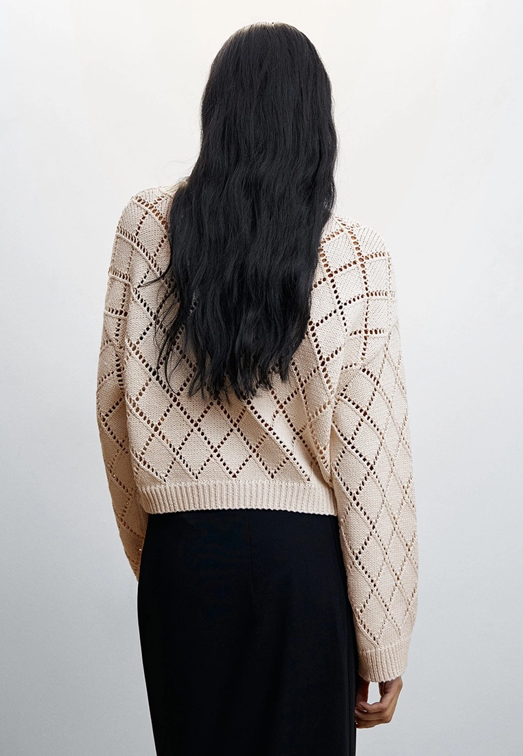Mango Cotton Crop Openwork Sweater 5 Mango Cotton Crop Openwork Sweater - Image 3