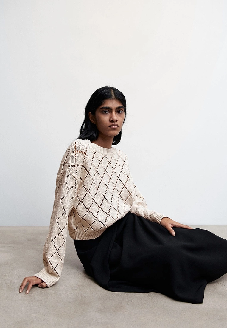 Mango Cotton Crop Openwork Sweater 7 Mango Cotton Crop Openwork Sweater - Image 5