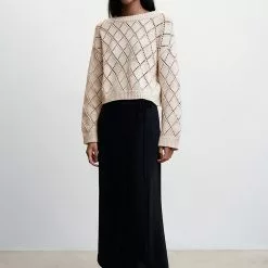 Mango Cotton Crop Openwork Sweater 15 Mango Cotton Crop Openwork Sweater -Mango popular store mango 3202 5259046 6