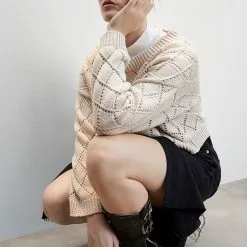 Mango Cotton Crop Openwork Sweater 16 Mango Cotton Crop Openwork Sweater -Mango popular store mango 3203 5259046 7