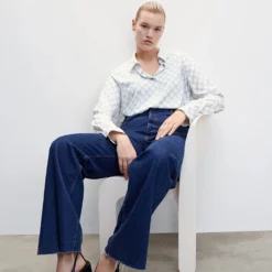 Mango Buttoned Flowy Shirt -Mango popular store mango 3203 5352636 7