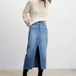 Mango Openwork Sweater Perkins Collar -Mango popular store mango 3205 8742636 4