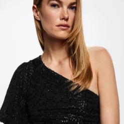 Mango Metallic Asymmetric Dress -Mango popular store mango 3209 4832236 3