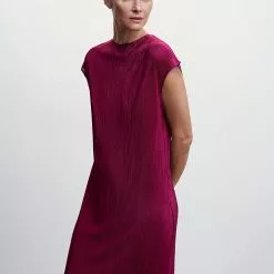 Mango Pleated Satin Dress -Mango popular store mango 3216 4649046 4