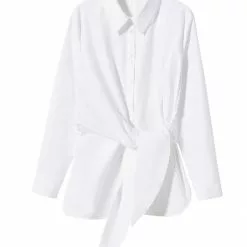 Mango Knot Cotton Shirt -Mango popular store mango 3219 0732636 6