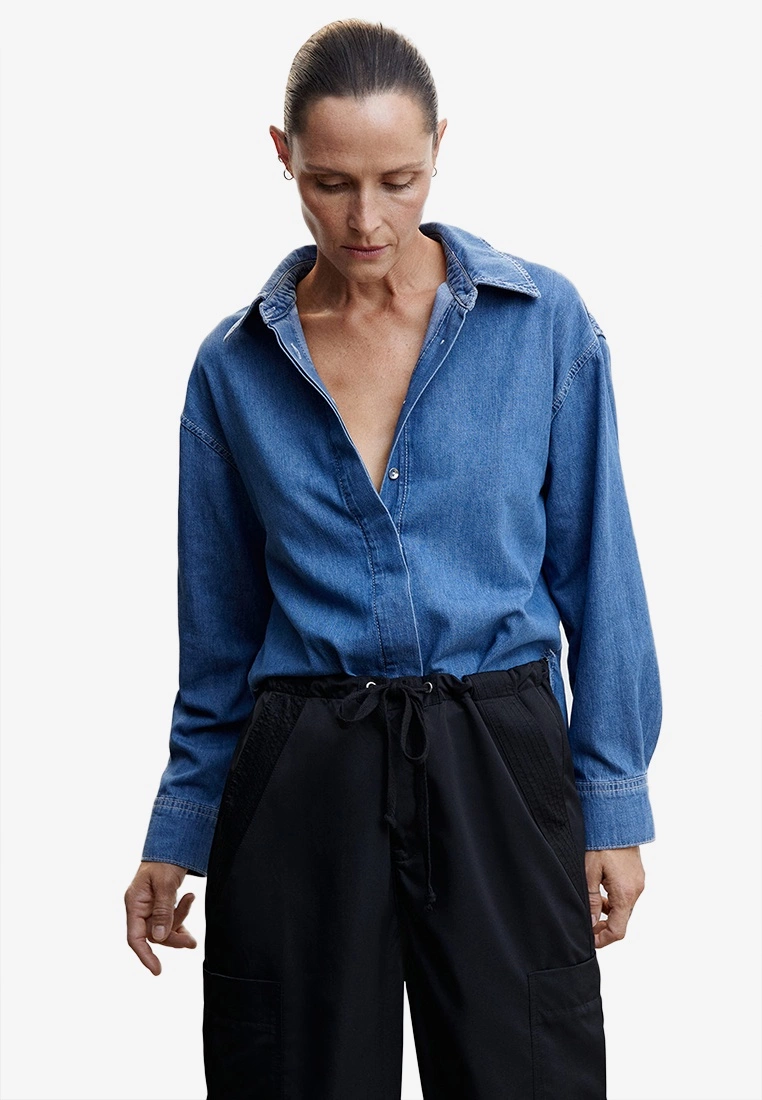 Mango Oversize Denim Shirt 3 Mango Oversize Denim Shirt