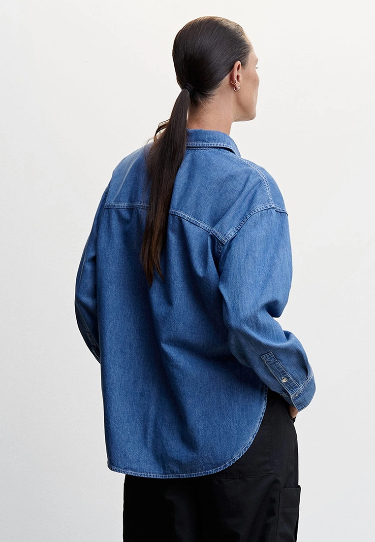 Mango Oversize Denim Shirt 4 Mango Oversize Denim Shirt - Image 2