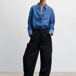 Mango Oversize Denim Shirt 11 Mango Oversize Denim Shirt -Mango popular store mango 3224 3042236 4