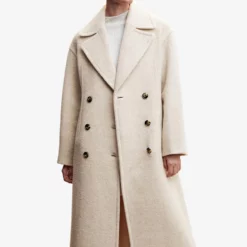 Mango Buttoned Wool Coat