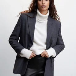 Mango Leather-Effect Leggings With Split Hems -Mango popular store mango 3244 1742636 4