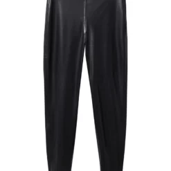 Mango Leather-Effect Leggings With Split Hems -Mango popular store mango 3245 1742636 9