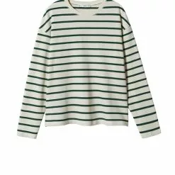 Mango Striped Cotton-Blend Sweatshirt -Mango popular store mango 3252 9839046 6