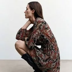 Mango Floral Chiffon Dress -Mango popular store mango 3256 7352636 4