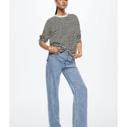 Mango High-Rise Wide Leg Jeans -Mango popular store mango 3260 3970826 6