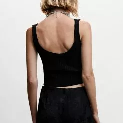 Mango Ribbed Lace Top 10 Mango Ribbed Lace Top -Mango popular store mango 3261 3952636 2