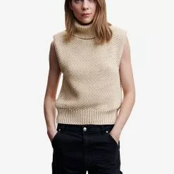 Mango Turtleneck Knitted Vest