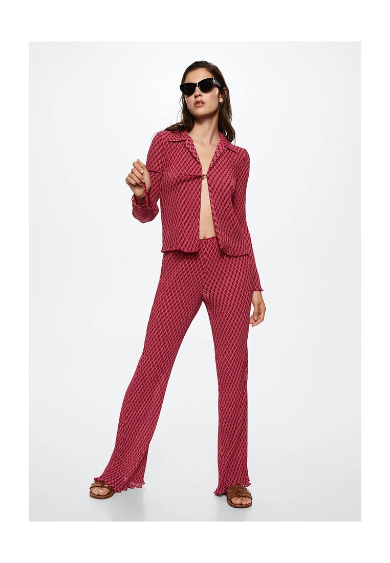 Mango Straight Textured Trousers 6 Mango Straight Textured Trousers - Image 4